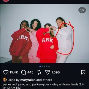 PARKE 2025 valentines pink mock neck L/XL